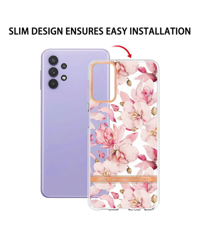 Coque Samsung Galaxy A13 Gardénia fleur rose