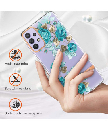 Coque Samsung Galaxy A13 Rose bleue