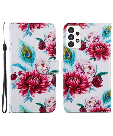 Housse Samsung Galaxy A13 Paon fleur