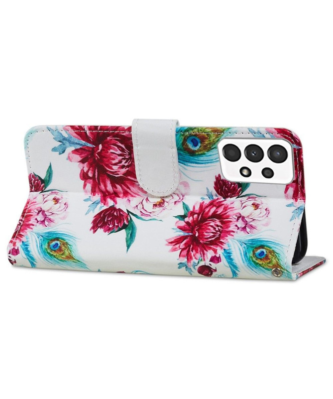 Housse Samsung Galaxy A13 Paon fleur