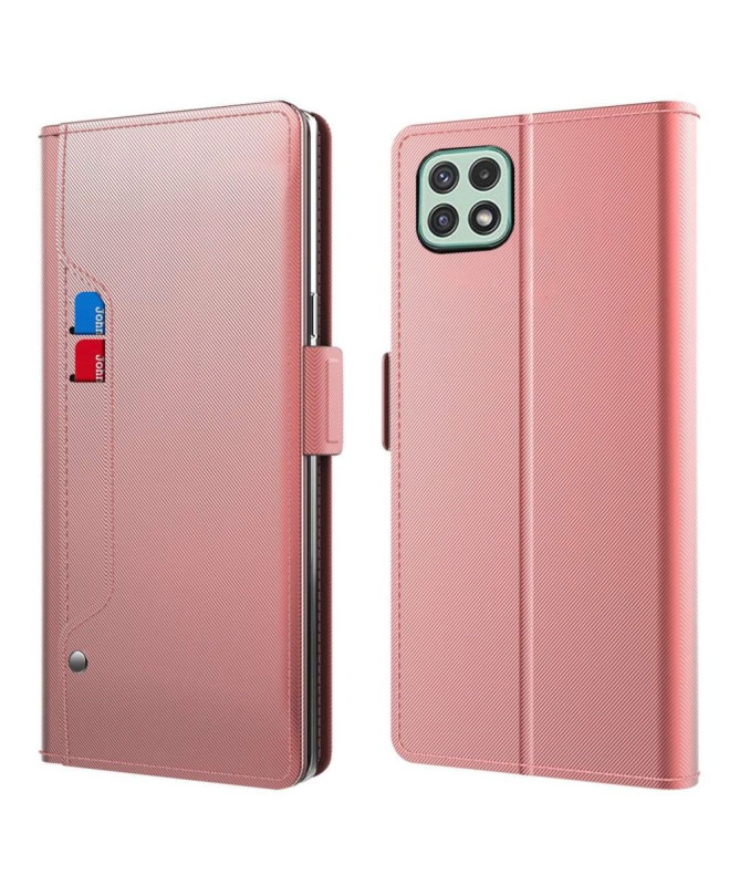 Housse Samsung Galaxy A22 5G premium porte cartes avec miroir