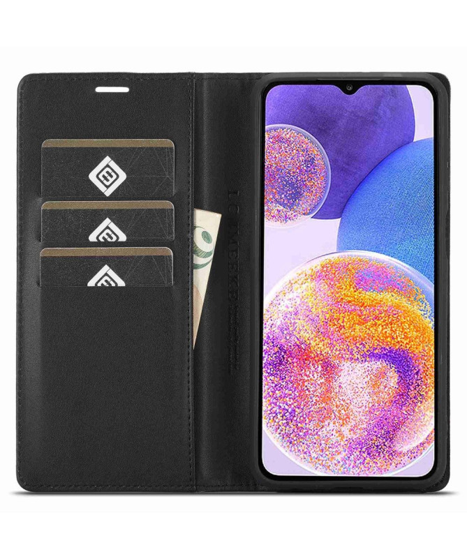 Housse Samsung Galaxy A23 5G effet cuir fibre de carbone