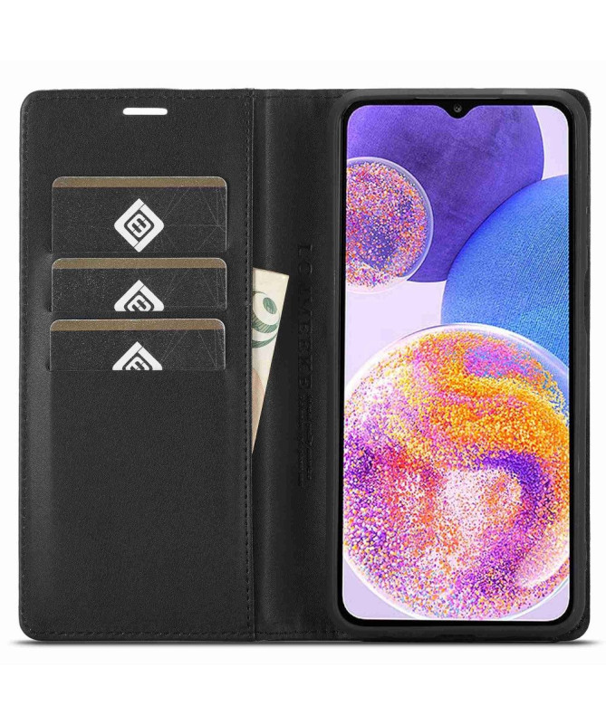 Housse Samsung Galaxy A23 5G effet cuir fibre de carbone