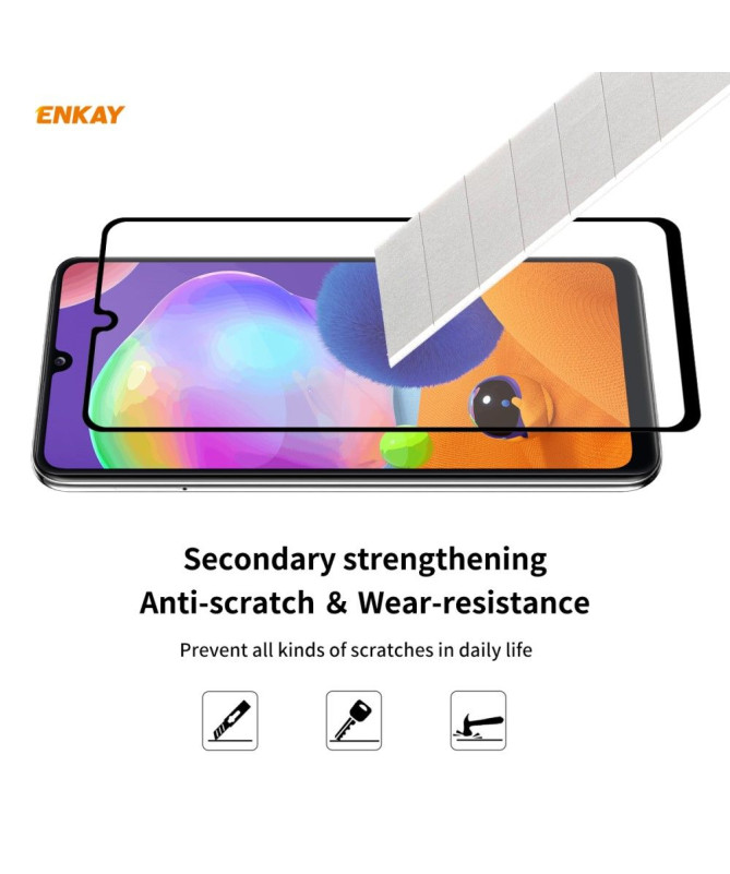 Protections d'écran Samsung Galaxy A31 en verre trempé Full Size (2 pièces) - photo 3