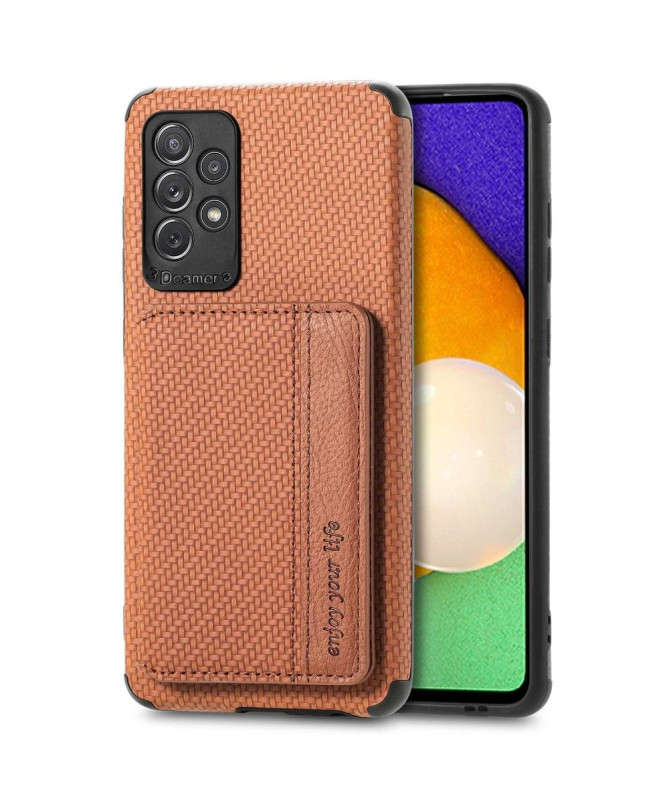 Coque Samsung Galaxy A13 Fibre Carbone Porte-Cartes