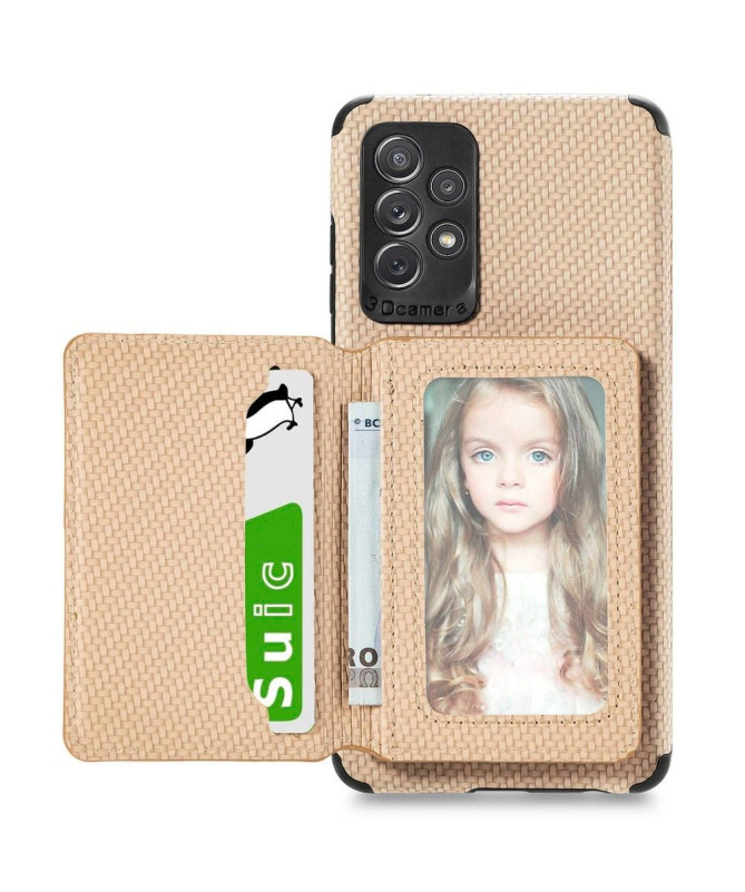 Coque Samsung Galaxy A13 Fibre Carbone Porte-Cartes