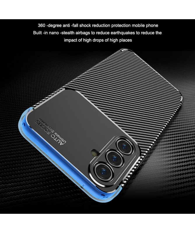 Coque Samsung Galaxy A54 5G style fibre de carbone - noir