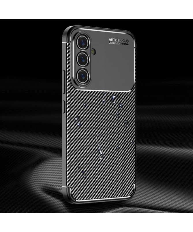 Coque Samsung Galaxy A54 5G style fibre de carbone - noir