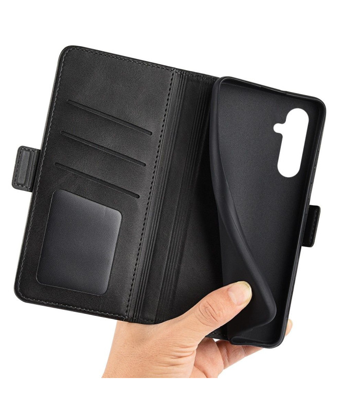 Étui portefeuille revêtement simili cuir mat pour Samsung Galaxy A54 5