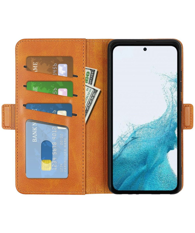 Étui portefeuille revêtement simili cuir mat pour Samsung Galaxy A54 5