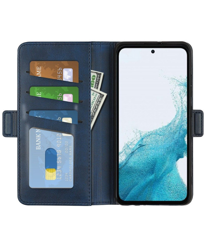 Étui portefeuille revêtement simili cuir mat pour Samsung Galaxy A54 5