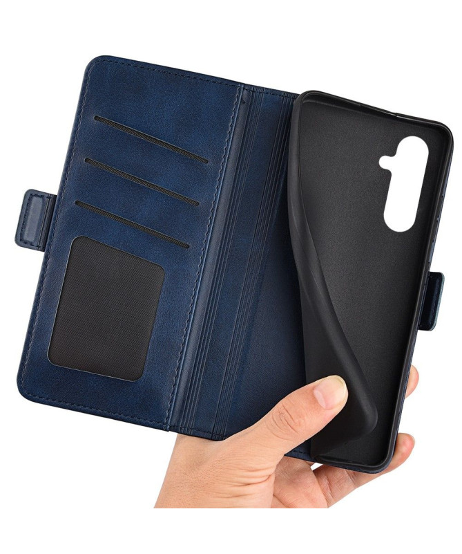 Étui portefeuille revêtement simili cuir mat pour Samsung Galaxy A54 5