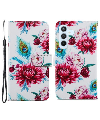 Housse Samsung Galaxy A34 5G Paon fleur