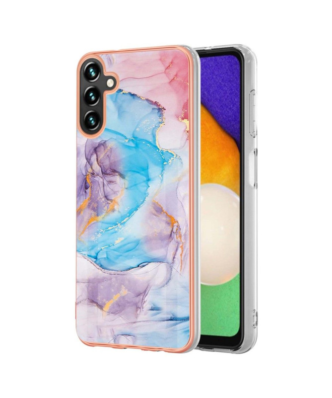 Coque Samsung Galaxy A54 5G marbre coloré bleu