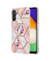 Coque Samsung Galaxy A54 5G marbre et couronne de fleurs