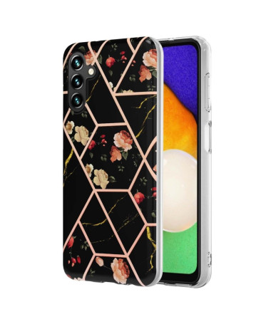 Coque Samsung Galaxy A54 5G marbre et fleurs