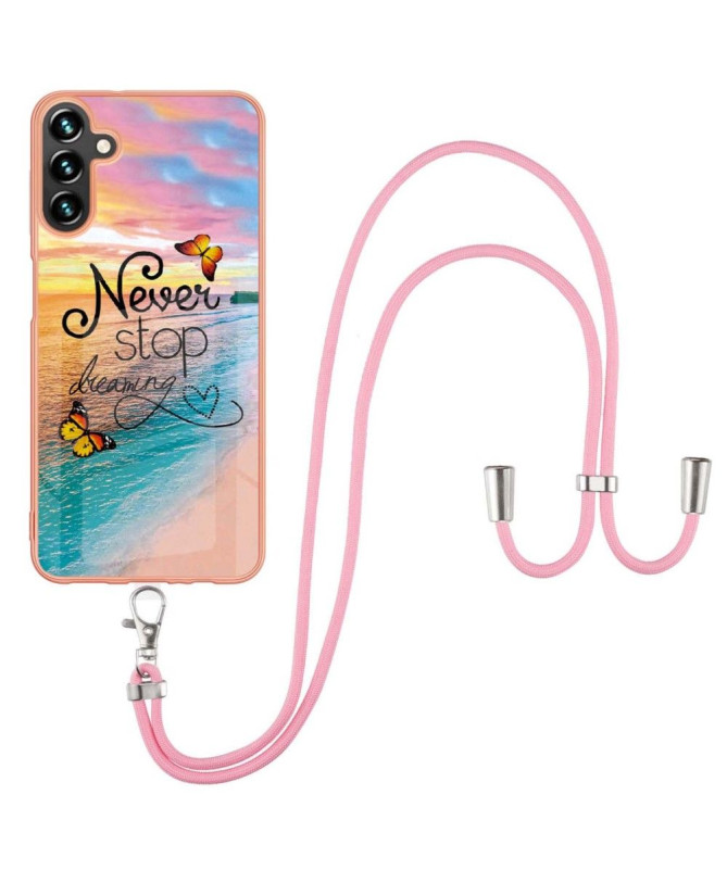 Coque Samsung Galaxy A54 5G Never Stop Dreaming à cordon