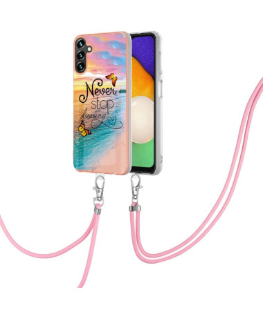 Coque Samsung Galaxy A54 5G Never Stop Dreaming à cordon