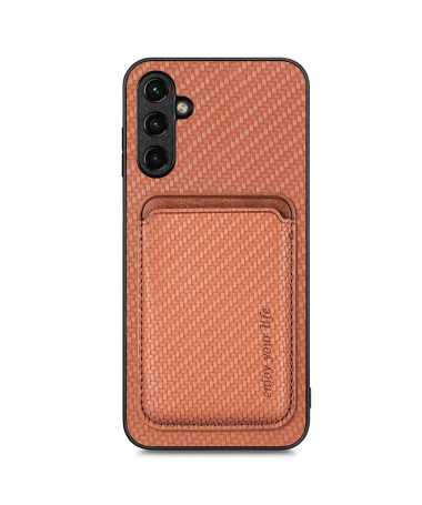 Coque Samsung Galaxy A54 5G Fibre de Carbone Porte-cartes détachable