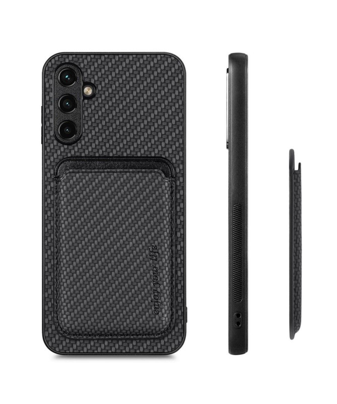 Coque Samsung Galaxy A54 5G Fibre de Carbone Porte-cartes détachable
