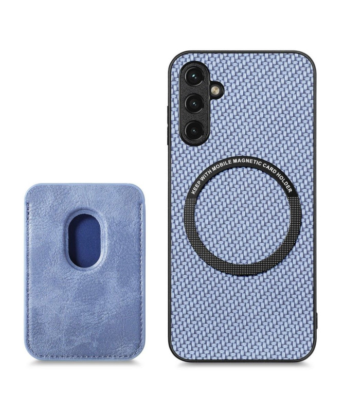 Coque Samsung Galaxy A54 5G Fibre de Carbone Porte-cartes détachable