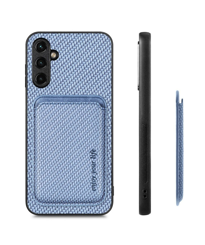 Coque Samsung Galaxy A54 5G Fibre de Carbone Porte-cartes détachable