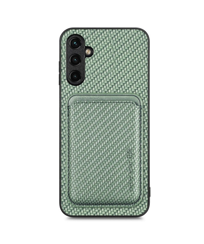 Coque Samsung Galaxy A54 5G Fibre de Carbone Porte-cartes détachable