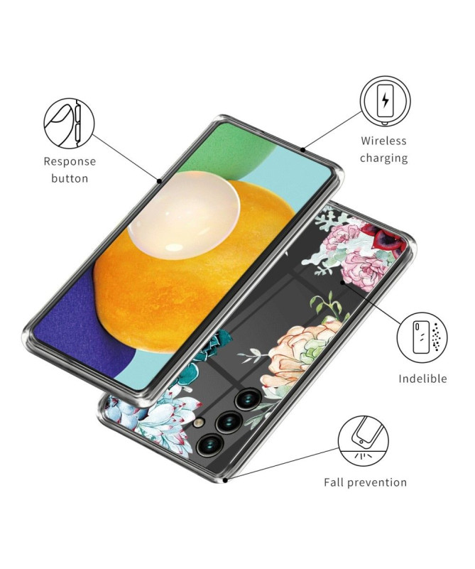 Coque Samsung Galaxy A54 5G variété de fleurs