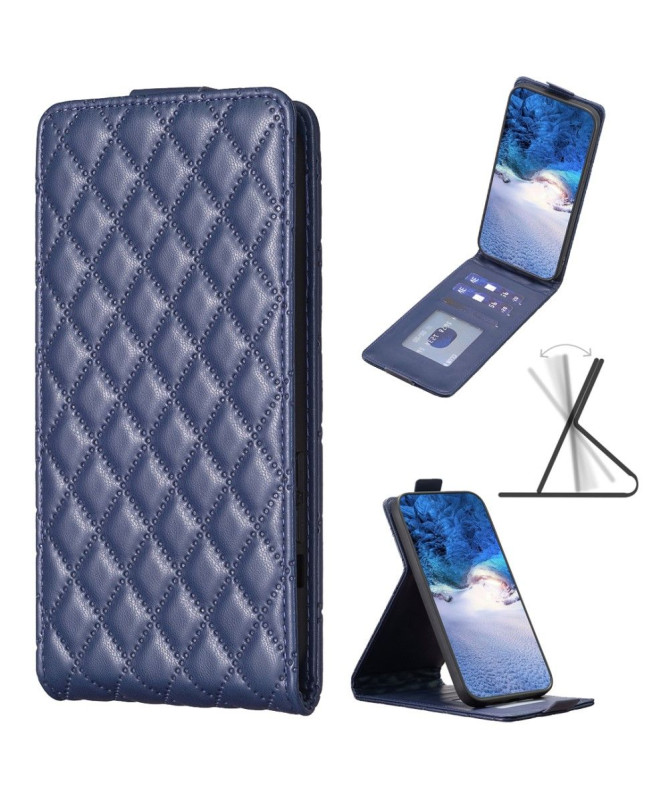 Housse Samsung Galaxy A22 5G Matelassée Rabat Vertical