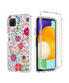 Coque Samsung Galaxy A22 5G Fleurs et Feuilles