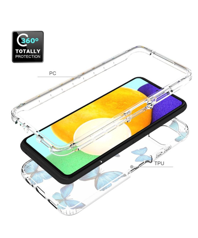 Coque Samsung Galaxy A22 5G Papillons Bleus