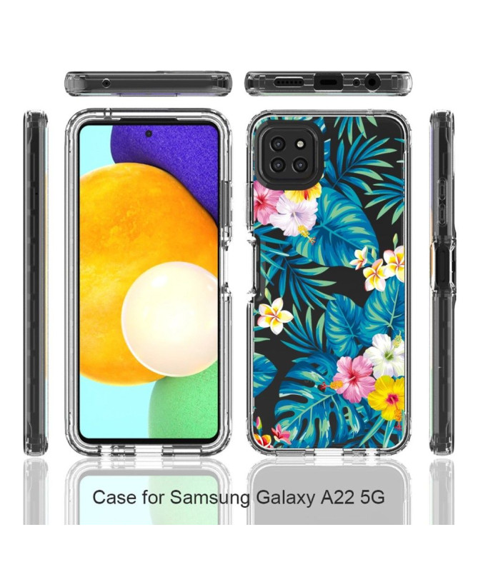 Coque Samsung Galaxy A22 5G Fleurs Exotiques