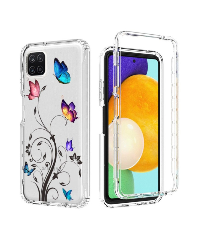 Coque Samsung Galaxy A22 5G Papillons et Fleurs