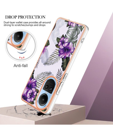 Coque Oppo Reno 10 / 10 Pro Fleurs Exotiques