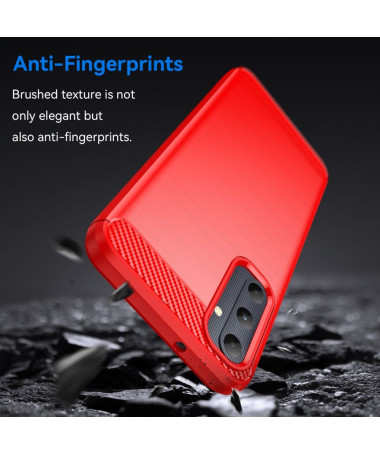 Samsung Galaxy A05s - Coque effet brossé silicone Rouge - photo 6