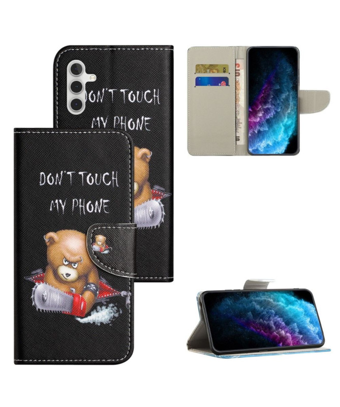 Housse Samsung Galaxy A05s Don't touch my phone avec ours