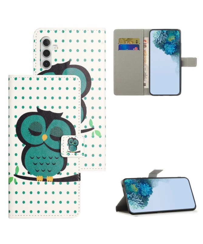 Housse Samsung Galaxy A05s hibou et motifs à pois