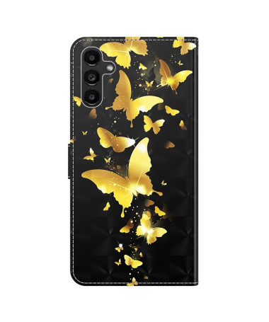 Housse Samsung Galaxy A05s Papillons volants dorés