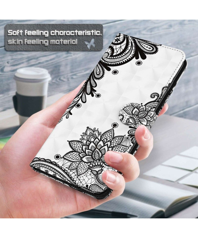 Housse Samsung Galaxy A05s Fleurs Dentelle