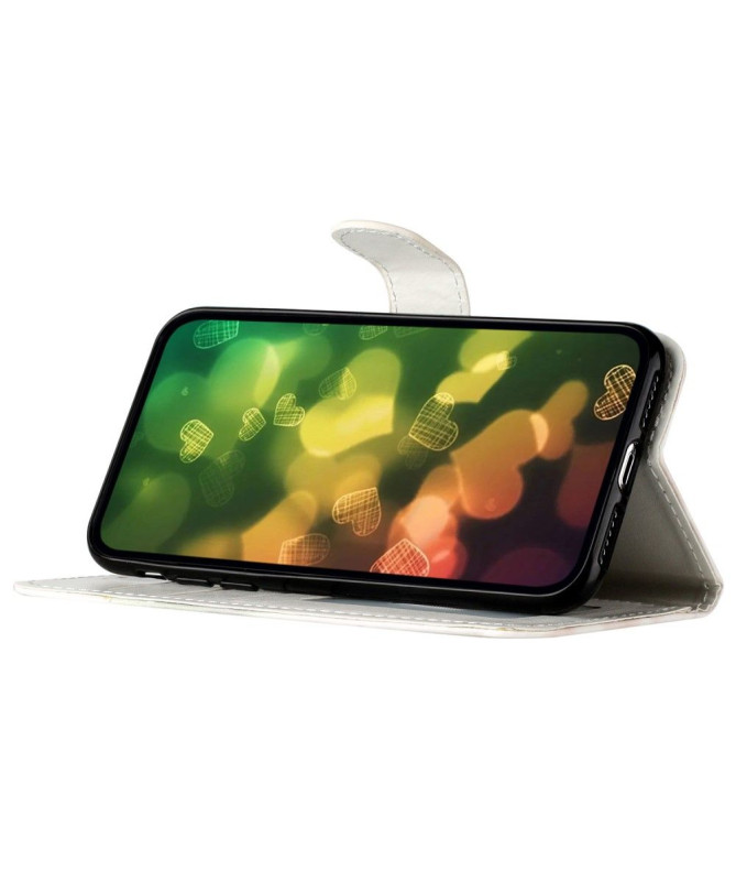 Housse Samsung Galaxy A05s papillons bleus et fleurs