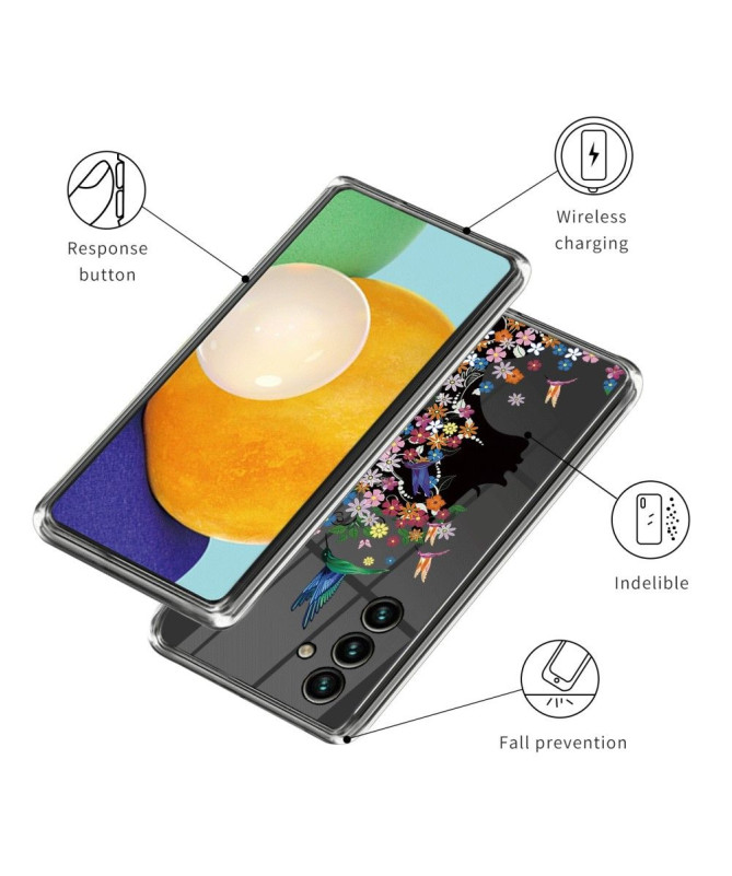 Coque Samsung Galaxy A05s colibri fleurs