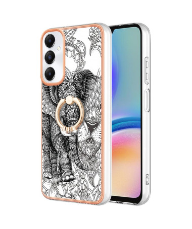 Coque Samsung Galaxy A05s Mandala Éléphant avec Support Anneau