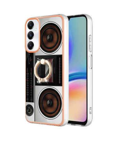 Coque Samsung Galaxy A05s Rétro Sound avec Support Anneau