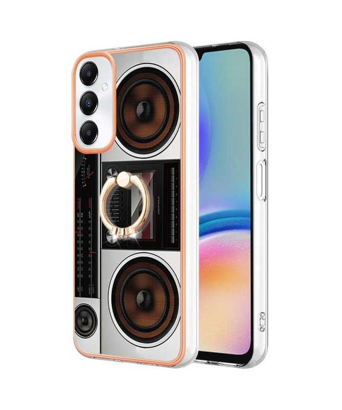 Coque Samsung Galaxy A05s Rétro Sound avec Support Anneau