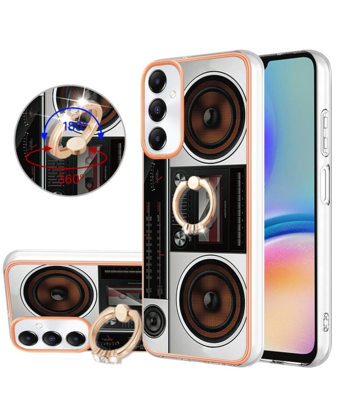 Coque Samsung Galaxy A05s Rétro Sound avec Support Anneau