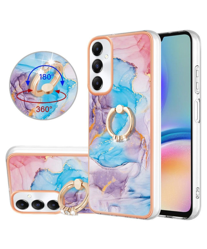 Coque Samsung Galaxy A05s Marbre Coloré Bleu avec anneau