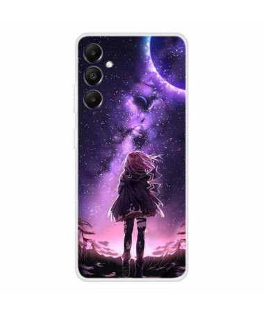 Coque Samsung Galaxy A05s Illustration fille pleine lune