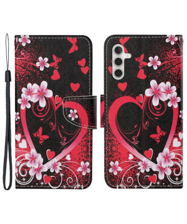 Housse Samsung Galaxy A05s Coeur Fleuri