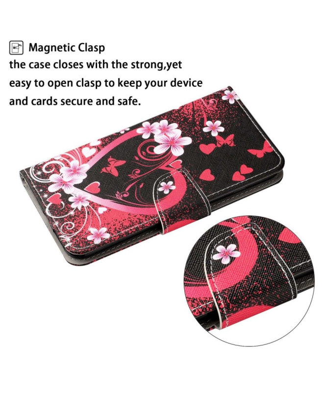 Housse Samsung Galaxy A05s Coeur Fleuri