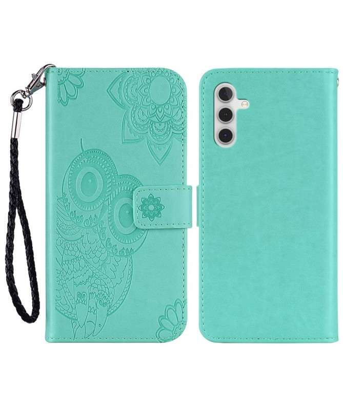 Housse Samsung Galaxy A05s Hibou et Fleur Gravé